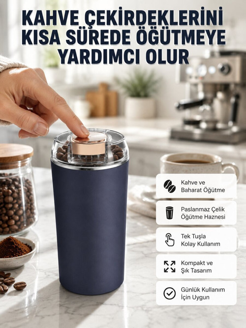 Kahve ve Baharat Öğütücü Kolay Temizlenebilir Paslanmaz Çelik Taşınabilir - SL0005-0CFMM5