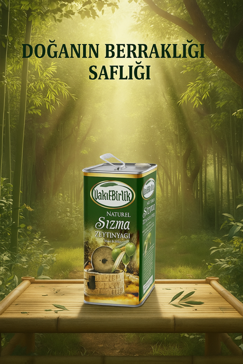 VakıfBirlik Natürel Soğuk Sıkım Sızma Erken Hasat 0,3 Asit 5L (4800Gr) Zeytinyağı
