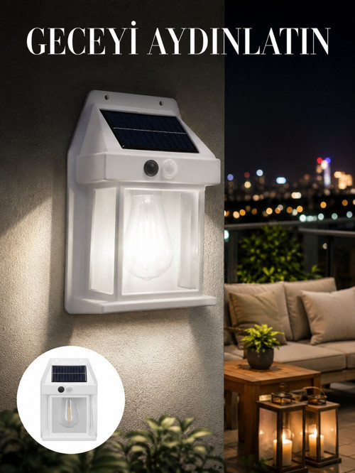 1800 mAh Pilli Solar Duvar Aydınlatma Yeni Nesil - SL0005-0CFQK7