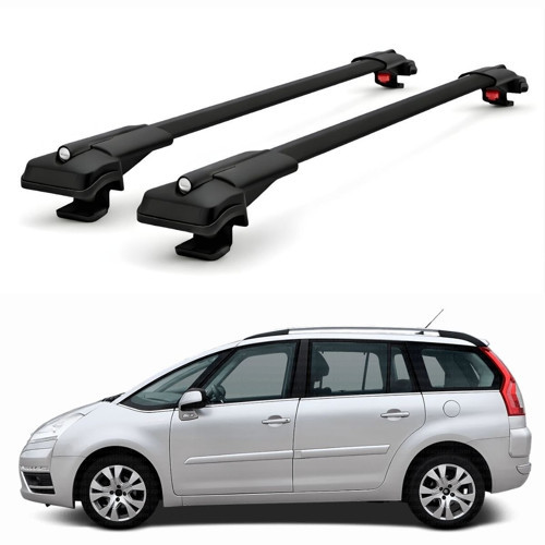 Citroen C4 Grand Picasso MPV 2007-2013 için Ara Atkı Tavan Barı , Araca Özel , Kilitlenebilir Araç Üstü Ekipman Taşıma Barı (2 Adet)