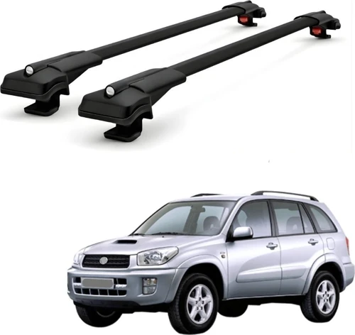 Toyota RAV4 XA20 2001-2005 için Ara Atkı Tavan Barı , Araca Özel , Kilitlenebilir Araç Üstü Ekipman Taşıma Barı (2 Adet)
