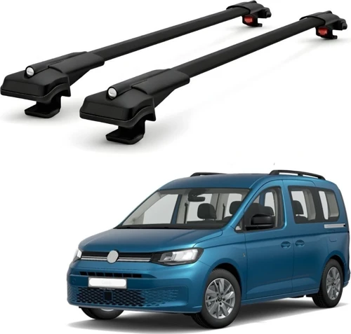 Volkswagen Caddy 2021-2026 için Ara Atkı Tavan Barı , Araca Özel , Kilitlenebilir Araç Üstü Ekipman Taşıma Barı (2 Adet)