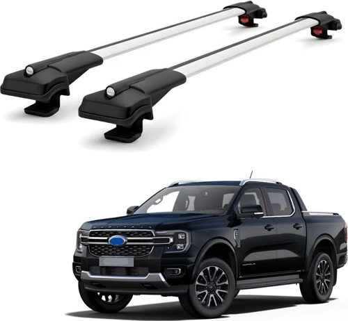 Ford Ranger Wildtrak 2023-2026 için Ara Atkı Tavan Barı , Araca Özel , Kilitlenebilir Araç Üstü Ekipman Taşıma Barı (2 Adet)
