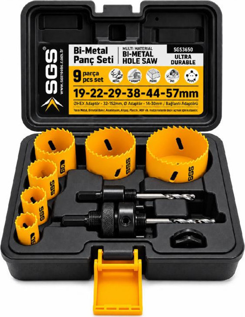 SG3650 Bi-Metal Panç Seti 9 Parça