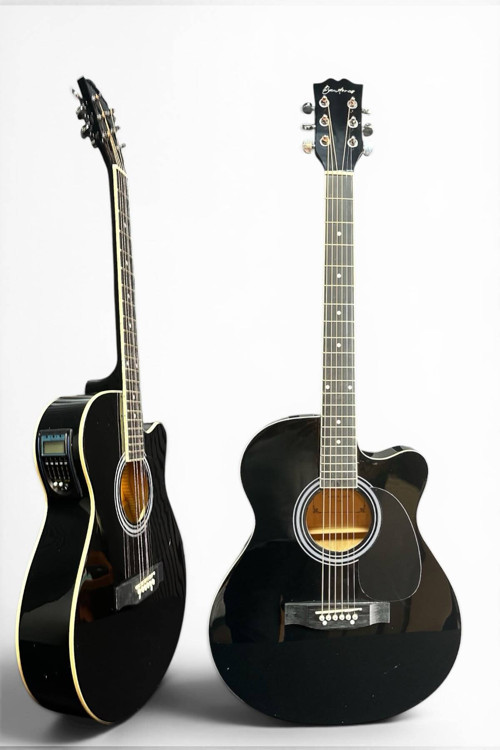 Siyah Elektro Akustik Gitar Kılıf Askı Kablo Kapo Burgu Çevirici Sticker Bez Pena
