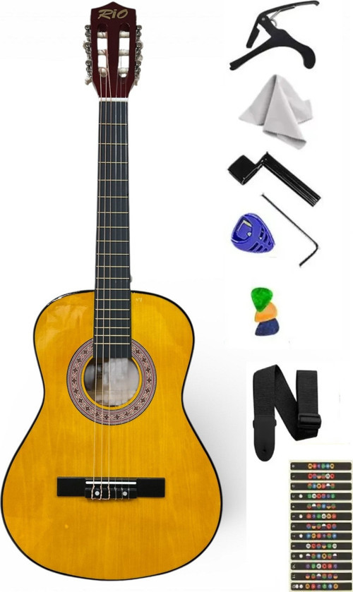 3/4 7 14 Yaş İçin Klasik Gitar Seti