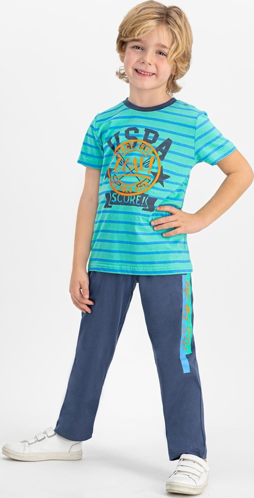 Us Polo Mint Erkek Çocuk Pijama Takımı Us620-c