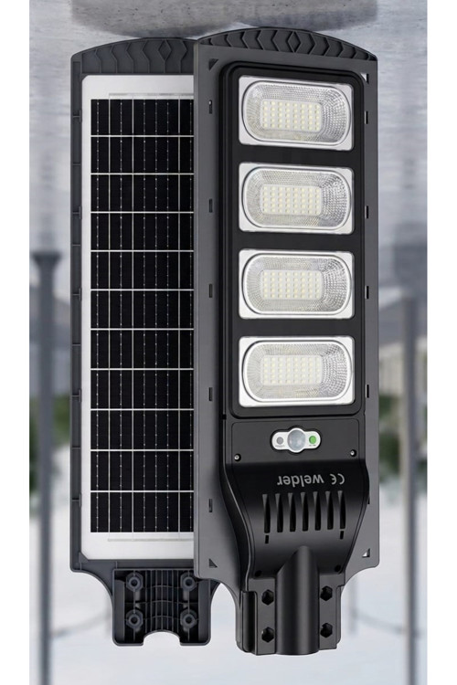 400W Solar Sokak Lambası 6500K Ip65 Sensörlü Uzaktan Kumandalı Güneş Enerjili Led Aydınlatma