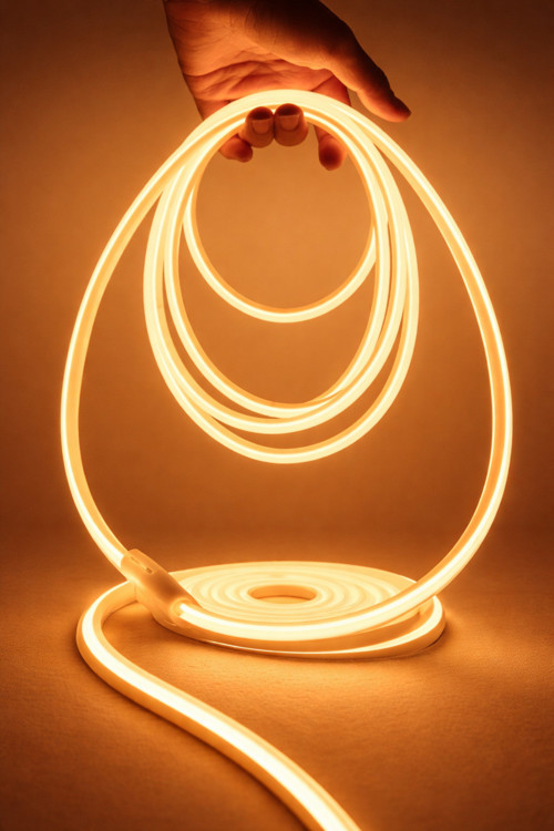 Neon Esnek Şerit Led 2 Metre Gün Işığı + 220 Volt Fiş
