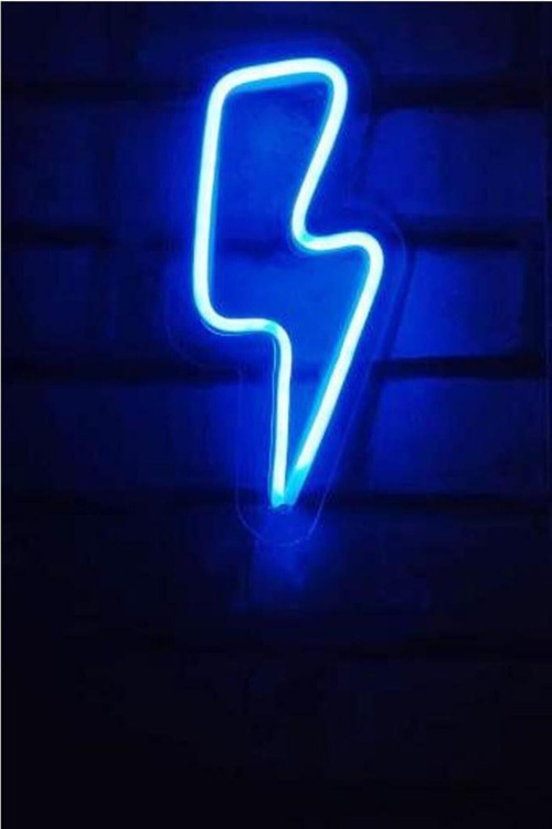 Şimsek Neon Led Dekoratif Tasarım Gece Lambasi 12 V Tak Fişe Çalıştır