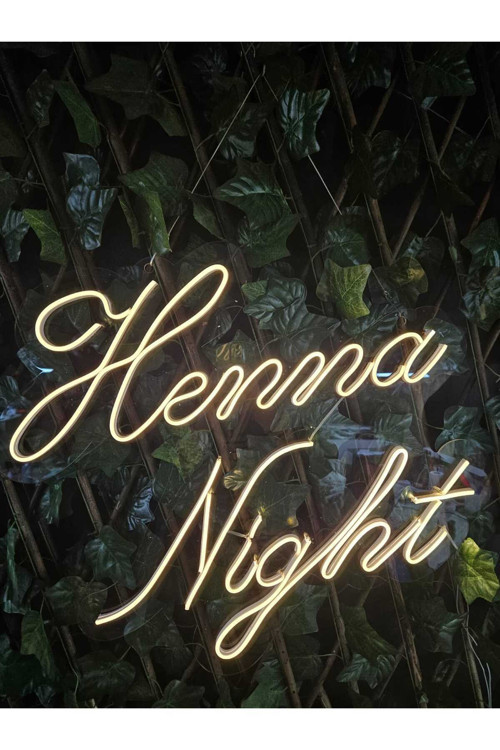 Henna Night Neon Led Duvar Dekarasyon 45*40 Cm