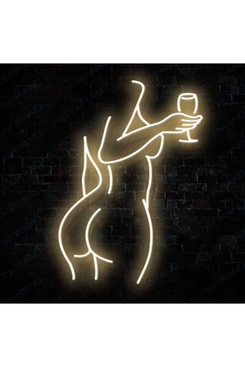 Woman Body - Neon Led Dekoratif Duvar Yazısı Tabelası Aydınlatması Gece Lambası Smc -1015