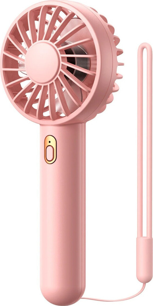K30 Taşınabilir Şarjlı Mini El Vantilatörü 1800mAh 3 Kademeli Standlı Soğutucu Fan Pembe
