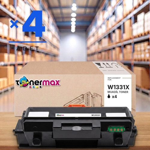 HP Laser 408dn Muadil Toner Çipli W1331X 4'lü 15.000 Sayfa