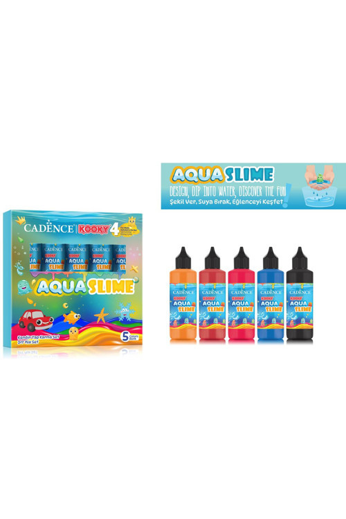 KOOKY AQUASLIME KENDİN YAP KARMA SET 5X90ML