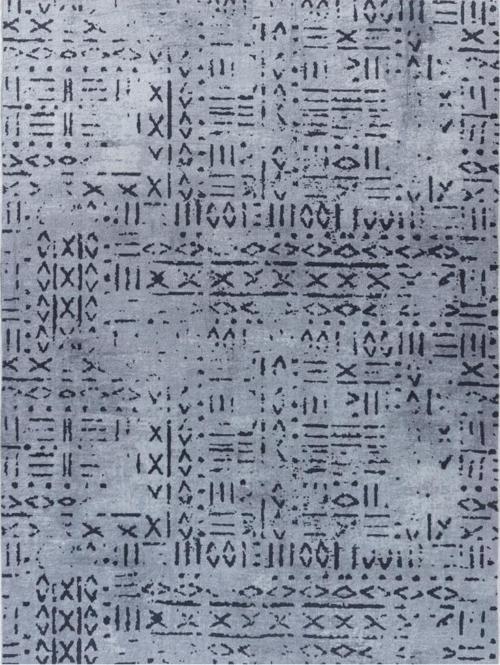 Karma İskandinav desenli Gri Halı Kaymaz Taban yıkanabilir