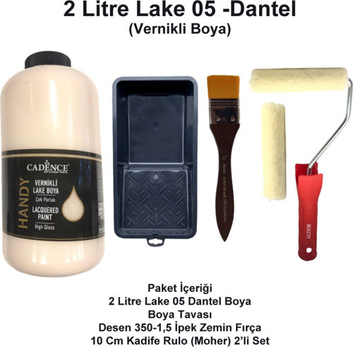 2 LİTRE HANDY LAKE-05 DANTEL-KREM(KENDİNDEN VERNİKLİ)SET
