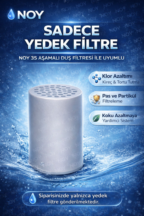 Duş Başlığı Filtresi – 35 Aşamalı Su Arıtma – Kireç Klor Temizleyici Yedek Filtre