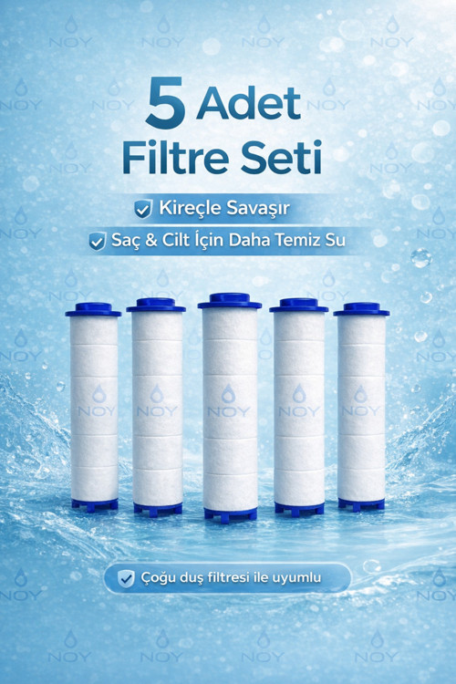 Filtreli Duş Başlığı Uyumlu Yedek Filtresi Kireç Kir Pas Önleyici 5 Adet