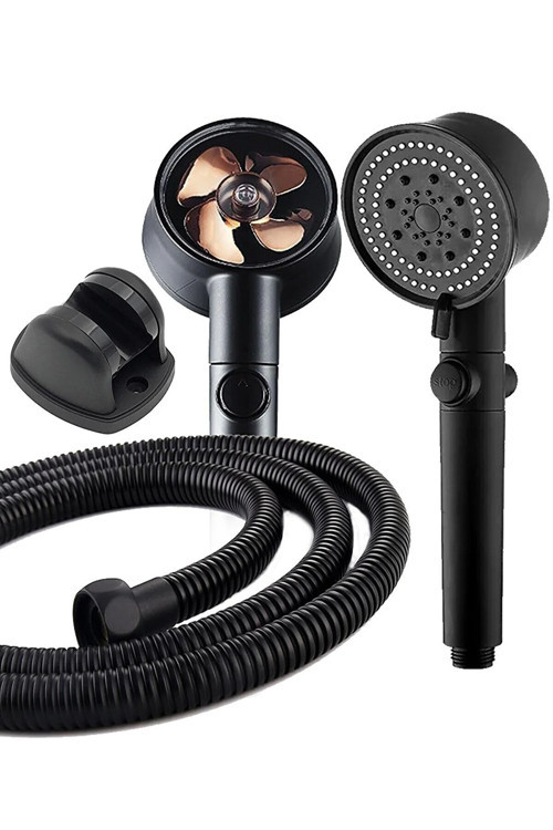 Duş Başlığı Filtreli Pervaneli Banyo Duş Başlığı Seti Duş Sistemi Duş Başlığı Tutucu Ve Hortum