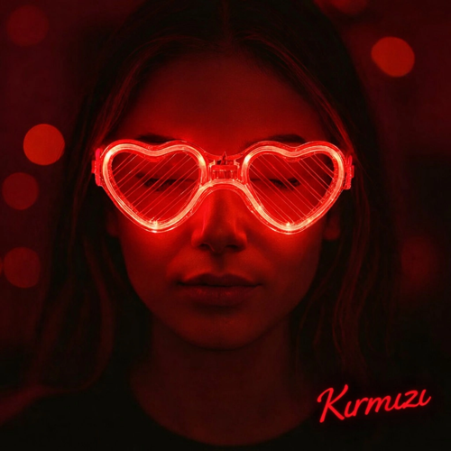 Kırmızı Led Işıklı Gözlük – 3 Modlu Parti & Glow Gözlüğü