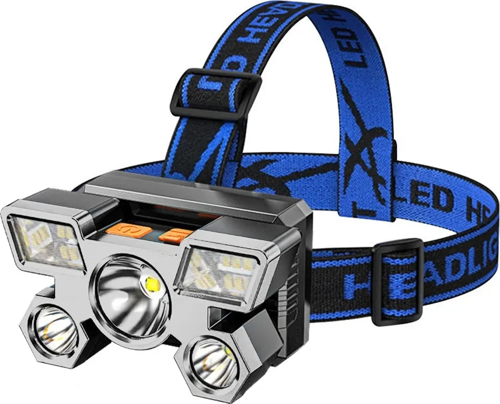 212 Model Şarjlı 5 Led 4 Modlu Cob Led Avcı Balıkçı Kamp Süper Kafa Lambası