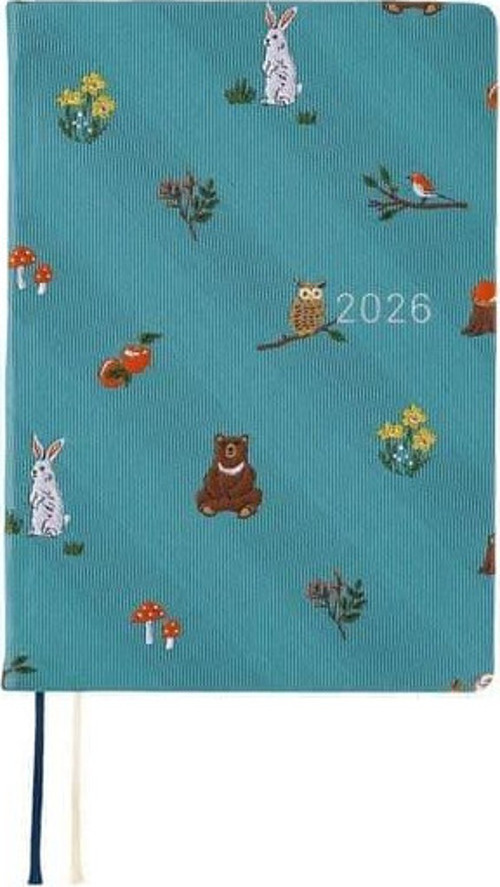 Ajanda Techo HON - A6 Japanese - Bow & Tie: In the Forest - 2026 Jan Start