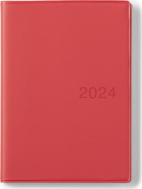2024 Monthly/Weekly Planner - Monday Start B6 Ajanda Kırmızı