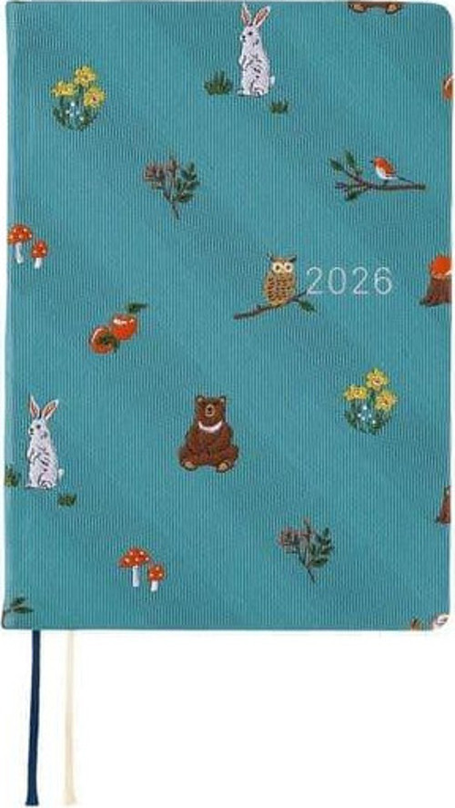 Ajanda Techo HON - A6 English - Bow & Tie: In the Forest - 2026 Jan Start
