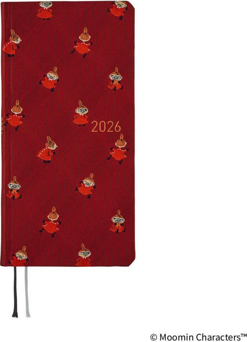 Techo Weeks Japanese Slim Schedule Book - Little My : 2026 Monday Start Deep Red