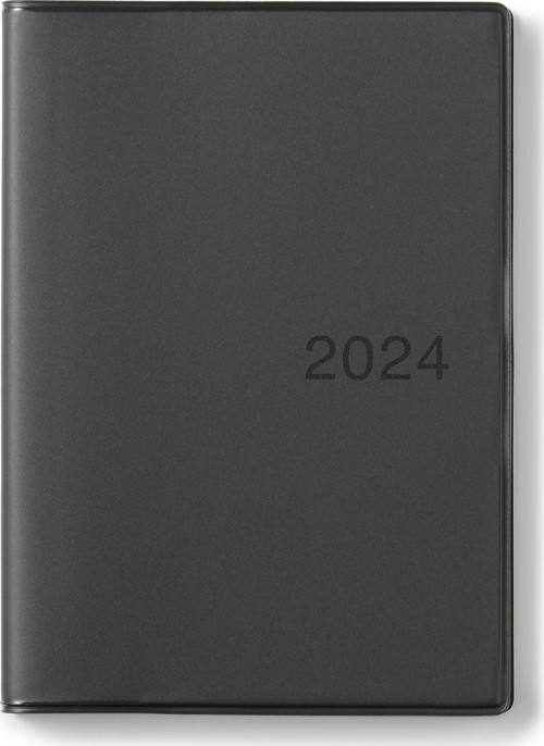2024 Monthly/Weekly Planner - Monday Start B6 Ajanda Koyu Gri