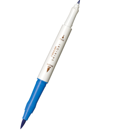 Compass Shikiori Çift Uçlu Marker - Çizim ve Yazı Kalemi - Sky Blue | Souten | 205