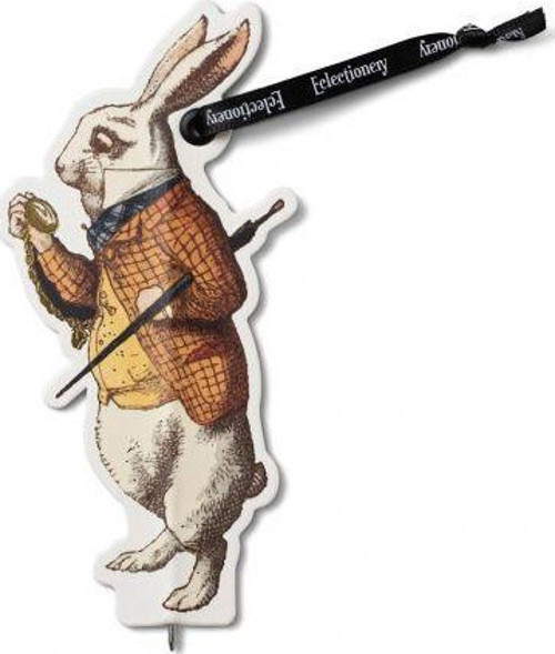 İf Eclectionery Flat Kalemli Kitap Ayracı - Alice in the Wonderland Rabbit Tavşan