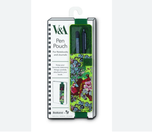 Bookaroo Pen Pouch Yeşil Çiçekli Lastikli Kalemlik