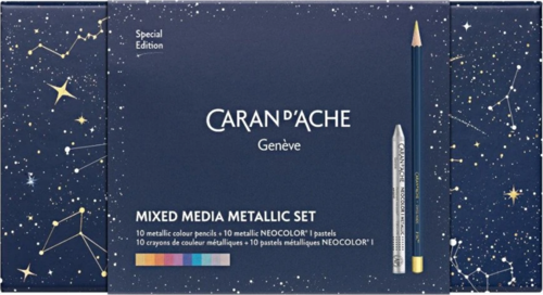 Limited Edition Mixed Art Crayons And Pastel Set, Cosmic Blue, 20 Pcs 3000.024