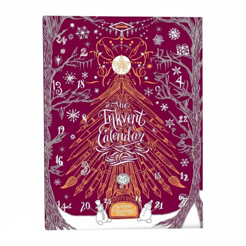 ÖN SİPARİŞ - Diamine Inkvent Calendar 2026 Burgundy Edition Mürekkep Takvimi