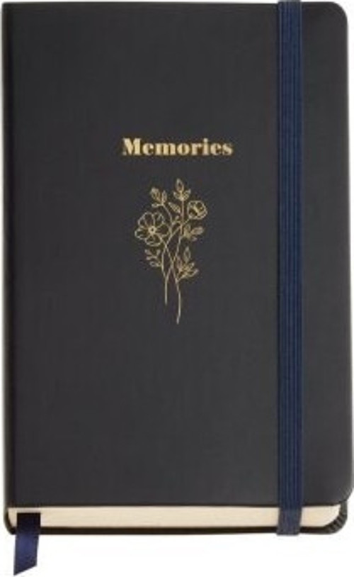 A6 British Bloom- 100 gr Çizgisiz Kalın Kapak Siyah Defter