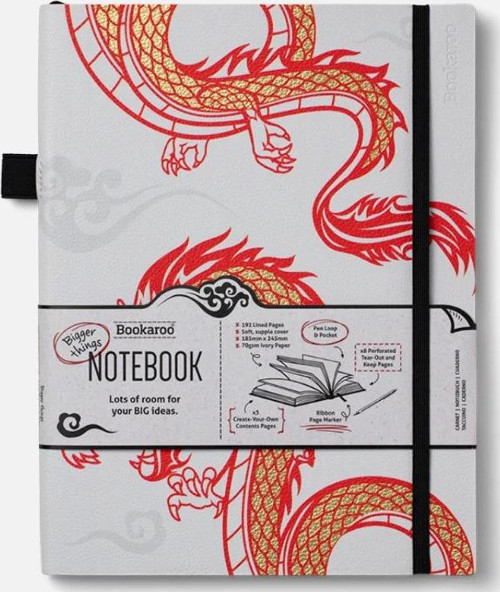 Bookaroo Bigger Things Notebook Journal Çizgili Defter - Warrior Dragon