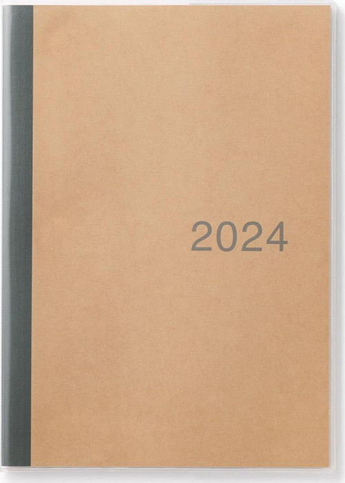 B5 2024 Monthly Planner with Kraft Paper Cover & Sleeve (Mon to Sun) Ajanda