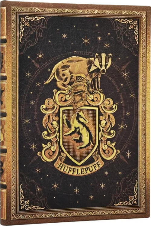 Sert Kapak Defter - Hufflepuff Journal - Midi - Custom Çizgili