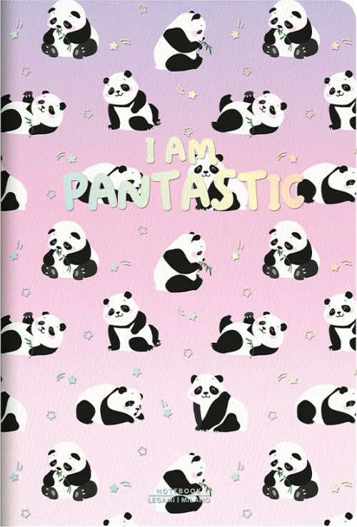 Quaderno Medium A5 Çizgili Defter - Panda