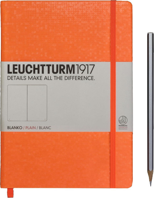 1917 Medium(A5) Sert Kapak, 251 Numaralandırılmış Düz Sayfa Defter Neon Orange 345060