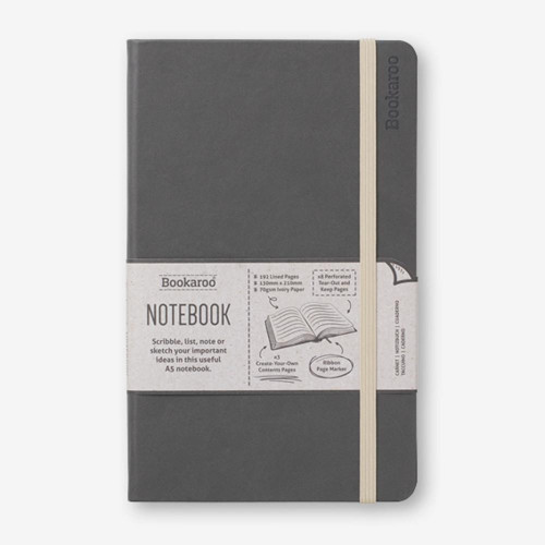 Bookaroo A5 Journal Çizgili Defter Charcoal