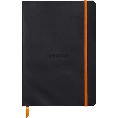 Softcover Deri Kapak A6 Dot (Noktalı) Defter Siyah ( Black )