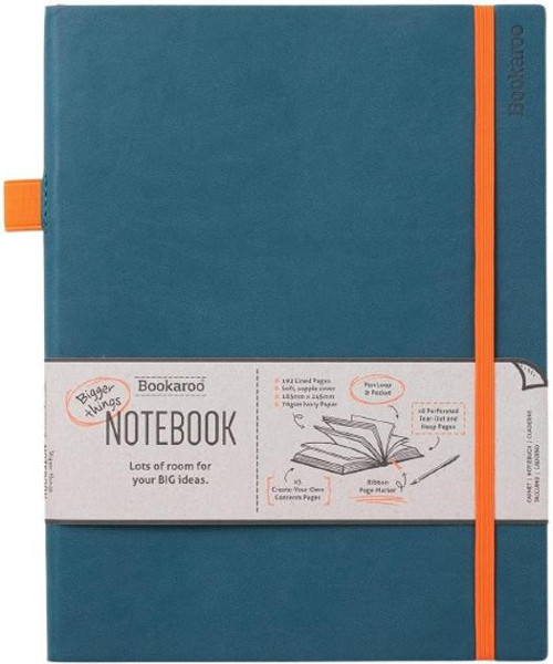 Bookaroo Bigger Things Notebook Journal Çizgili Defter - Gece Mavisi