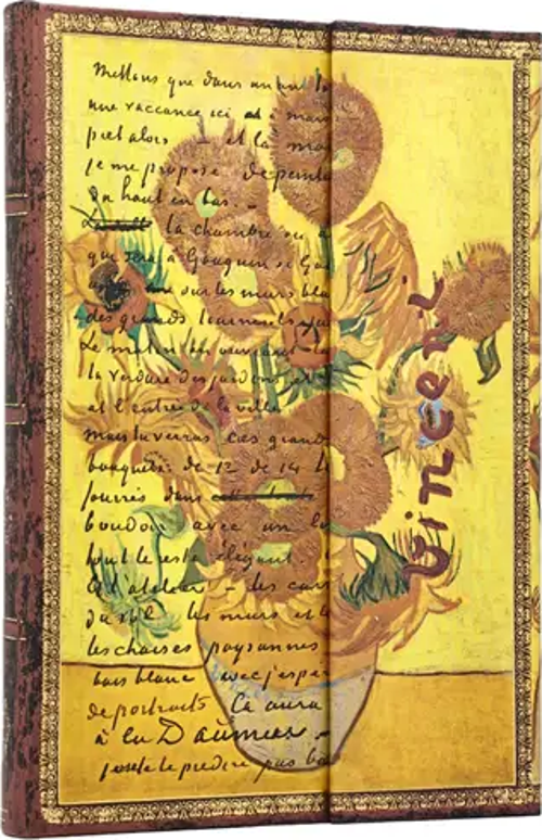Van Gogh, Sunflowers Sert Kapak 13x18 cm Çizgisiz Defter PB1521-6