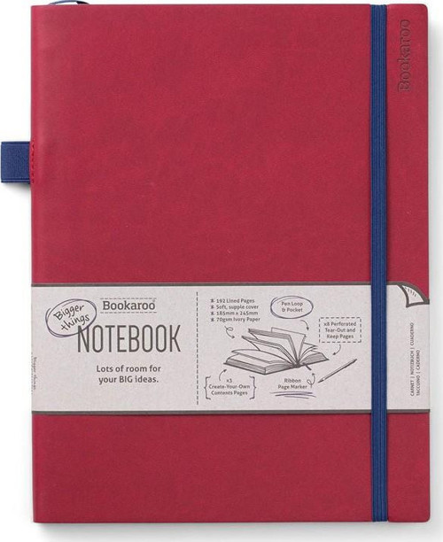 Bookaroo Bigger Things Notebook Journal Çizgili Defter - Bordo