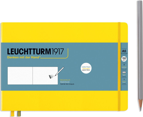 1917 Sketchbook Landscape Medium A5 112 pages 210 x 145 mm Lemon 362368