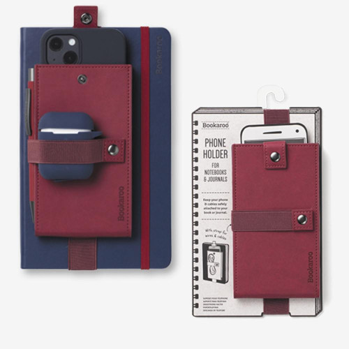 Bookaroo Phone Holder Defter Üstü Lastikli Telefon Tutucu - Dark Red