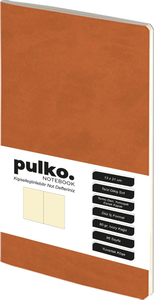 Terzi Dikiş 13x21 cm Çizgisiz 80 gr Ivory Defter Kahverengi